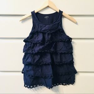 🎒 Loft Ruffle Tank Top
